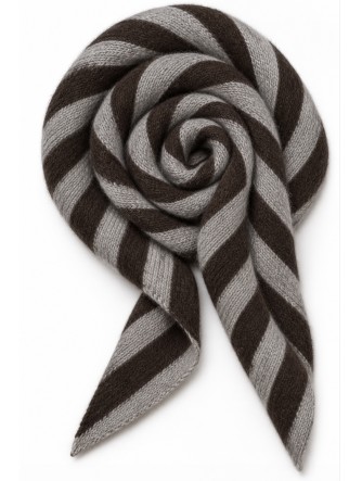 Rosas cashmere mini scarf Grey/Brown